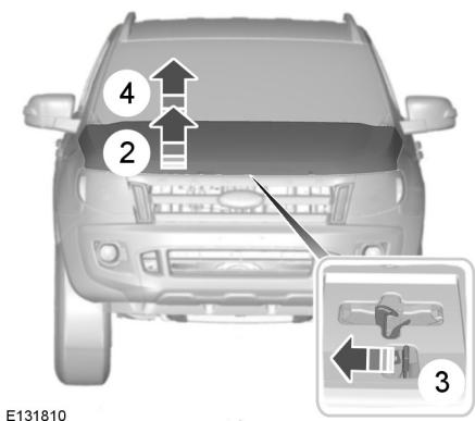 FORD RANGER 2012 - Ouverture du capot moteur - 2