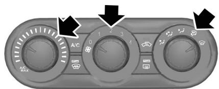 FORD RANGER 2012 - Réglages recommends pour la fonction de chauffage - 1