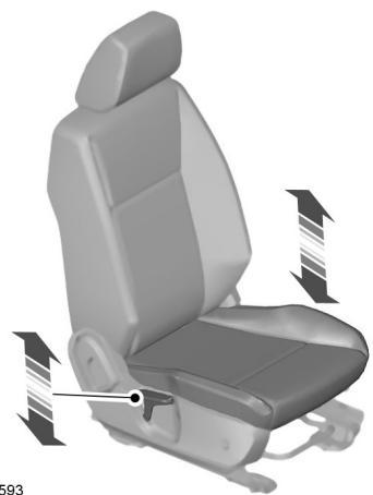 FORD RANGER 2012 - Réglage de la hauteur du siège conducteur (sièges à commande manuelle) - 1