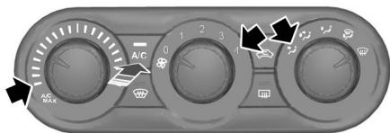 FORD RANGER 2012 - Abaisissement de la température avec apport d'air extérieur - 1