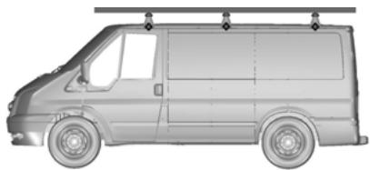 FORD TRANSIT 2010 - BARRES DE TOIT LONGITUDINALES ET TRANSVERSALES - 1