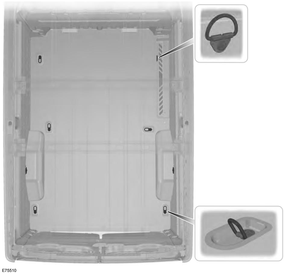 FORD TRANSIT 2010 - FIXATIONS DE RETENUE DE CHARGE - 1
