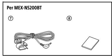 SONY MEX N5200BT.EUR,  MEX-N5200BT - Elenco dei componenti per l'installazione - 7