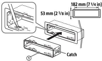 SONY MEX N5200BT.EUR,  MEX-N5200BT - Mounting the unit in the dashboard - 1
