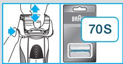 BRAUN 790CC-4 - Het scheerblad en de messenblok cassette verwangen / reset - 1