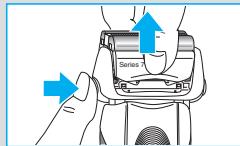 BRAUN 799CC-6WD,  SERIES 7 799CC-7 WET&DRY - Replacing the Foil &amp; Cutter cassette/reset - 4