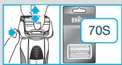 BRAUN 799CC-6WD,  SERIES 7 799CC-7 WET&DRY - Replacing the Foil &amp; Cutter cassette/reset - 8