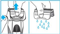 BRAUN 799CC-6WD,  SERIES 7 799CC-7 WET&DRY - Udskifting af kassetten med skareblade og lamelknife / nulstilling - 2