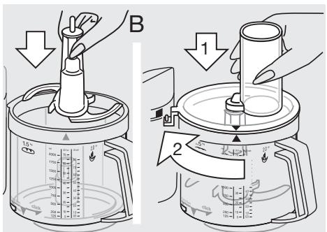 BRAUN K 650-600 - Yiyecek ileme kase ve kapagın baglanması - 2