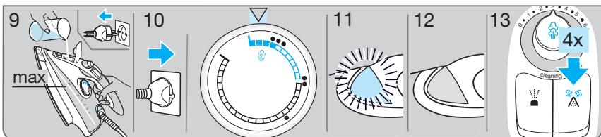 9 max 10 11 12 13 4x Cleaning