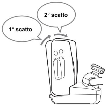 SONY NV-U50 - Allineare le 2 scanalature situate nella parte inferiore dell'unità con le linguette presenti sul supporto, quando premere l'unità fino a che non scatta in posizione. - 2