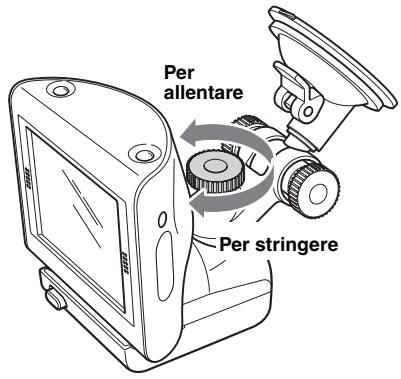 SONY NV-U50 - Allineare le 2 scanalature situate nella parte inferiore dell'unità con le linguette presenti sul supporto, quando premere l'unità fino a che non scatta in posizione. - 3