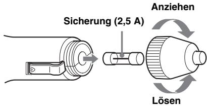 SONY NV-U50 - Austauschen der Sicherung - 1