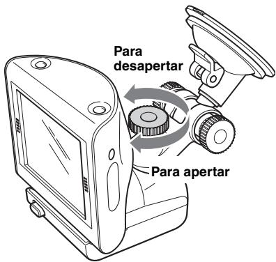 SONY NV-U50 - Desaperte o botão central, ajuste com precisão o ângulo de maneira a ver bem o monitor e volta a aperture o botão. - 1