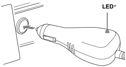 SONY NV-U50 - Connect the cradle to the car cigarette lighter socket. - 2