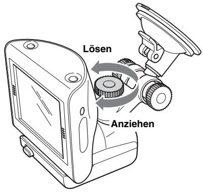 SONY NV-U50 - Richten Sie die 2 Aussparungen an der Unterseite des Geräts an den Laschen an der Anschlussstation aus und drücken Sie das Gerät in die Halterung, bis es einrastet. - 3