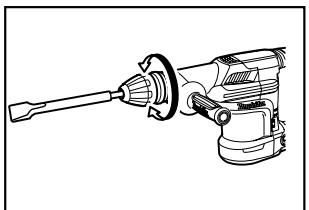 MAKITA HM0870C - Instalación o extracción de la punta de atornillar - 6
