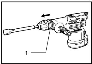 MAKITA HM0870C - Installation et retrait du embout - 5