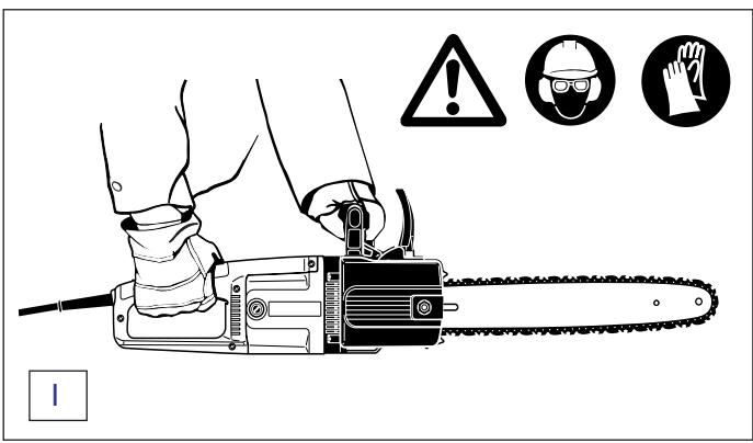 MAKITA UC4001A - Le frein de chaîne doit être vérifié avant de commencer tous travaux. - 1