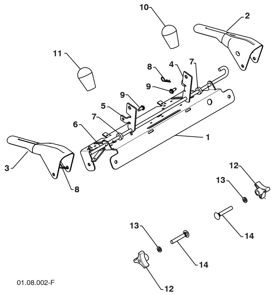 MCCULLOCH MC627ES - REPAIR PARTS SNOW THROWER -- MODEL NUMBER MC627ES (96192004100) HANDLES - 1