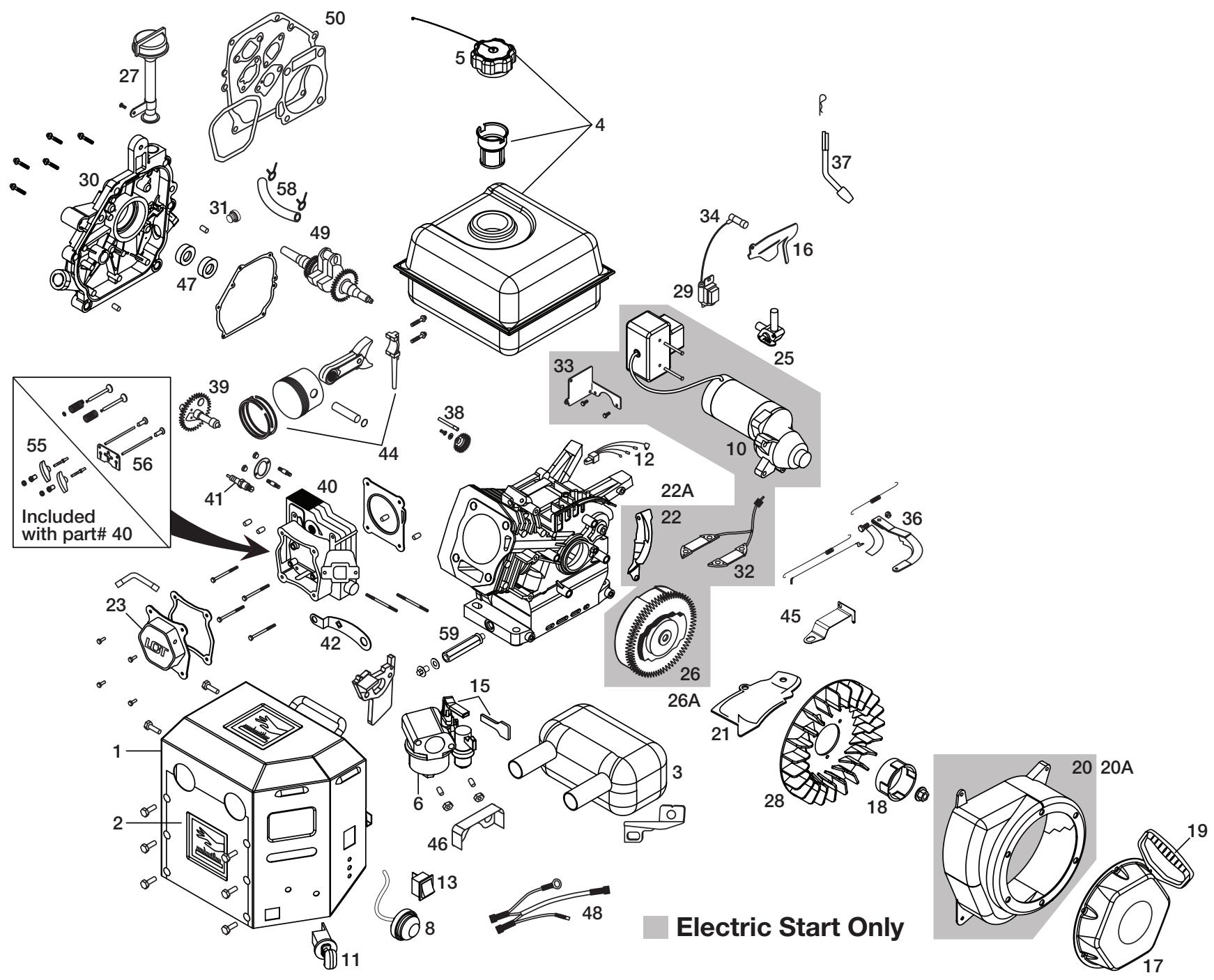 MCCULLOCH MC627ES - CHASSIS / ENGINE / PULLEYS - 5