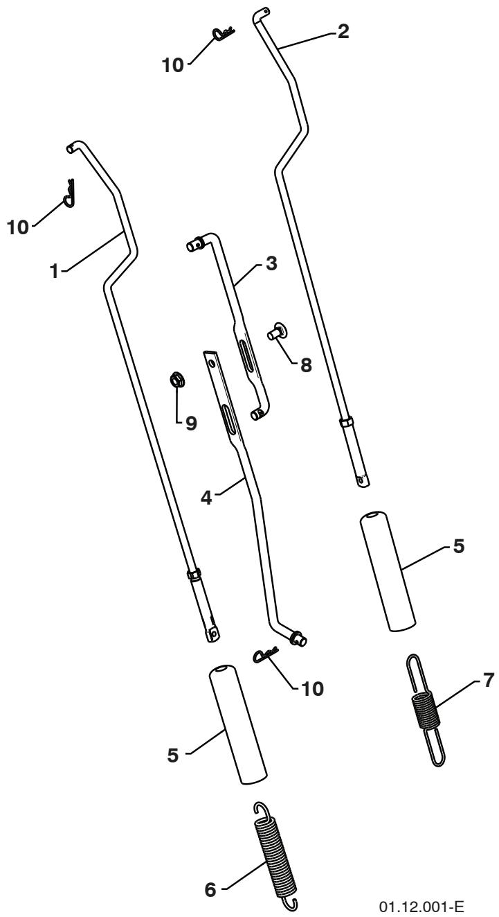 MCCULLOCH MC627ES - REPAIR PARTS SNOW THROWER -- MODEL NUMBER MC627ES (96192004100) HANDLES - 1