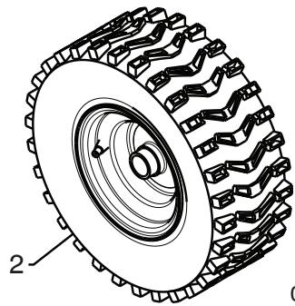 MCCULLOCH MC627ES - REPAIR PARTS SNOW THROWER -- MODEL NUMBER MC627ES (96192004100) WHEELS - 1