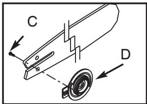 MCCULLOCH MCC4516FC - POUR INSTALLER LE GUIDE-CHAINE ET LA CHAINE COUPANTE: - 3