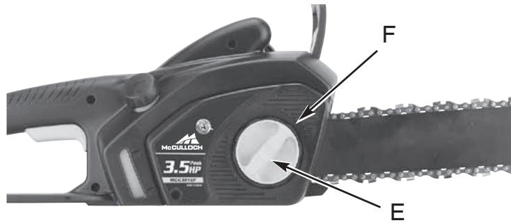 MCCULLOCH MCC4516FC - TO ADJUST SAW CHAIN TENSION: - 3