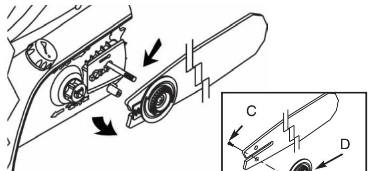 MCCULLOCH MCC4516FC - PARA INSTALAR LA BARRA DE GUIA Y LA CADENA DE SIERRA: - 2