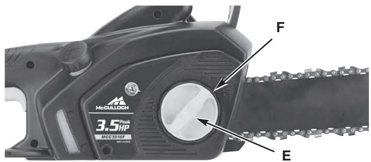 MCCULLOCH MCC4516FC - PARA AJUSTAR LA TENSION DE LA SIERRA: - 3