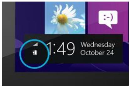 MICROSOFT SURFACE 2 10 - Comment connaitre la charge restante dans la batterie ? - 1