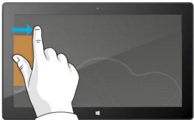 MICROSOFT SURFACE PRO - Bord gauche : basculer entre des applications - 1