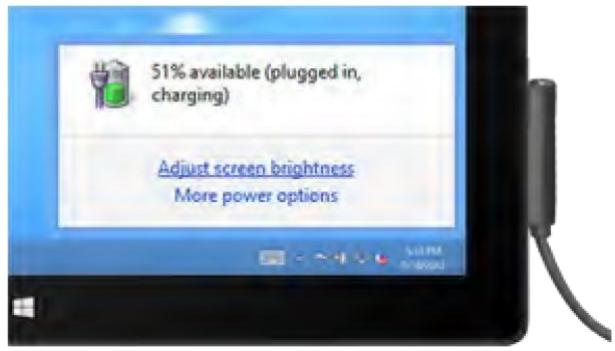 MICROSOFT SURFACE PRO 10.6 - Quel est le niveau de charge de la batterie ? - 2