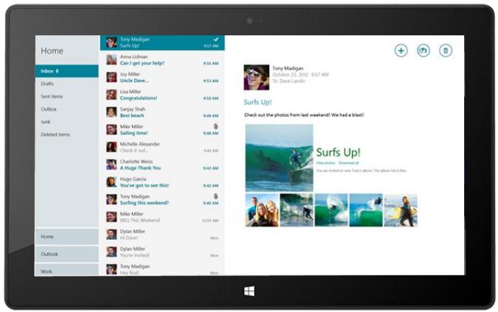 MICROSOFT SURFACE PRO 128 GO - Utilisation de l'application Courrier - 1
