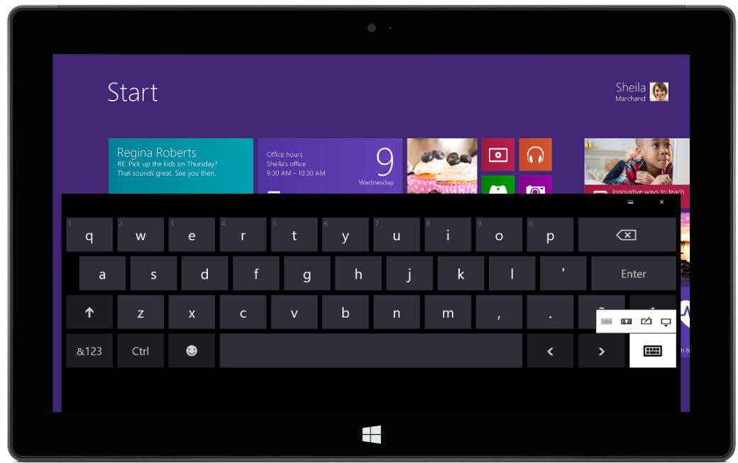 MICROSOFT SURFACE PRO 2 10 - Affichage du clavier visuel - 2
