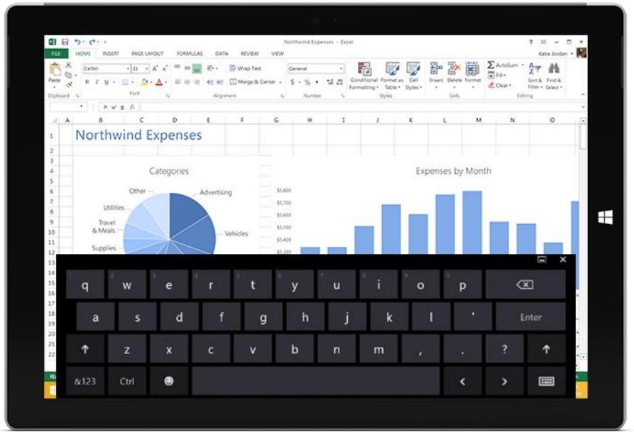 MICROSOFT SURFACE PRO 3 - Afficher le clavier visuel - 1