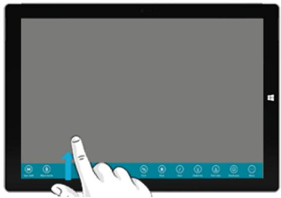 MICROSOFT SURFACE PRO 3 - Commandes d'application - 1