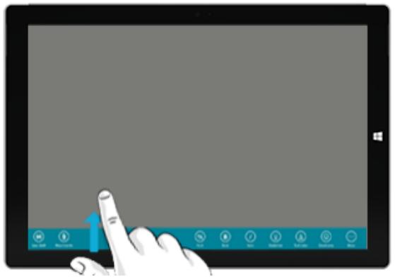 MICROSOFT SURFACE PRO 3 - Commandes d'application : où les trouver ? - 1