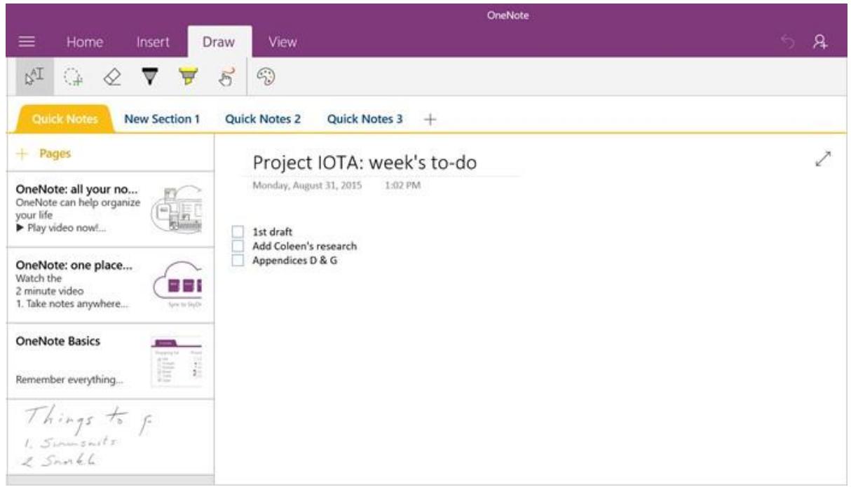 MICROSOFT SURFACE PRO 4 - Se familiariser avec OneNote - 1