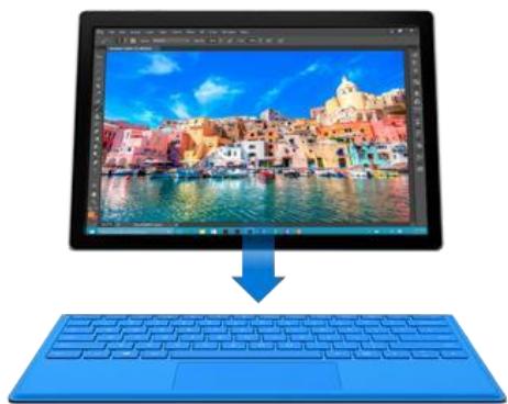 MICROSOFT SURFACE PRO 4 - Pavé tactile et clavier Type Cover pour Surface Pro 4 - 1
