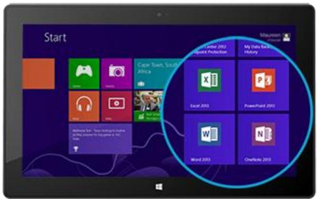 MICROSOFT SURFACE RT 10.6 - Démarrer une application Office - 1