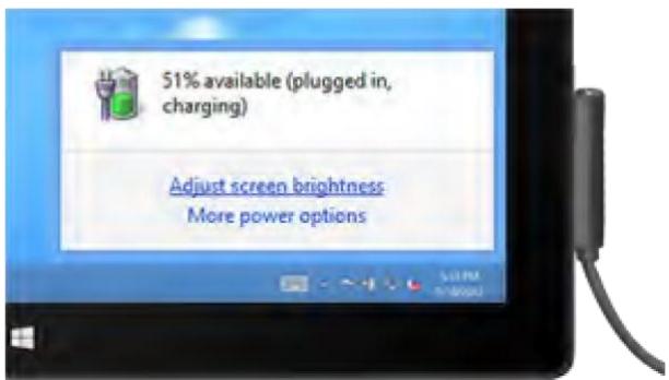MICROSOFT SURFACE RT 10.6 - Quel est le niveau de charge de la batterie? - 2