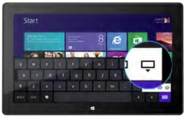 MICROSOFT SURFACE RT 10.6 - Masquer le clavier - 1