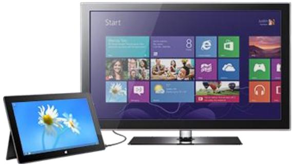 MICROSOFT SURFACE RT 10.6 - Connector Surface à un téléviseur, un écran ou un projecteur - 1