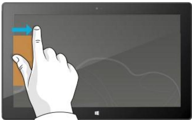 MICROSOFT SURFACE RT 10.6 - Bord gauche : basculer entre des applications - 1