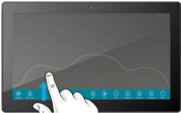MICROSOFT SURFACE RT 10.6 - Bord supérieur ou inférieur : commandes d'application - 1
