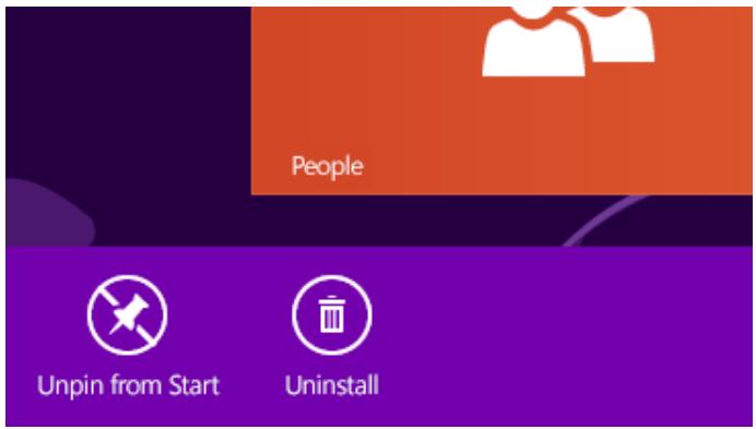 MICROSOFT SURFACE RT 10.6 - Déinstallation d'une application - 1