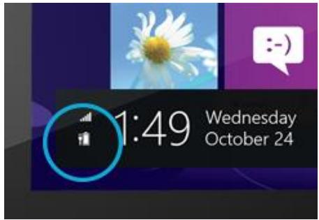 MICROSOFT TABLETTE SURFACE PRO 2 - Comment connaitre la charge restante dans la batterie ? - 1