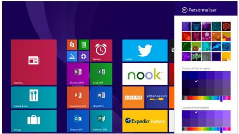 MICROSOFT TABLETTE SURFACE PRO 2 - Couleurs et arrêtre-plan - 1